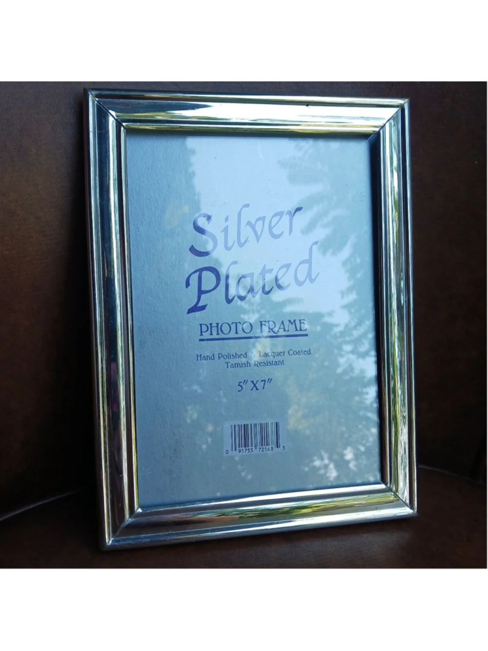 Vintage Malden Silver Plated Photo Frame 5x7 Velvet Easel Back Classic Simple